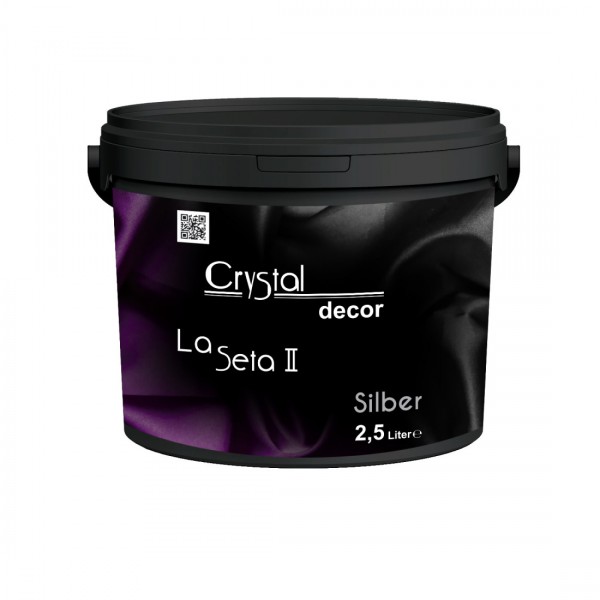 Декоративна шпаклівка Crystal Decor La Seta II (Silber) (аналог Отточенто) 2,5 л