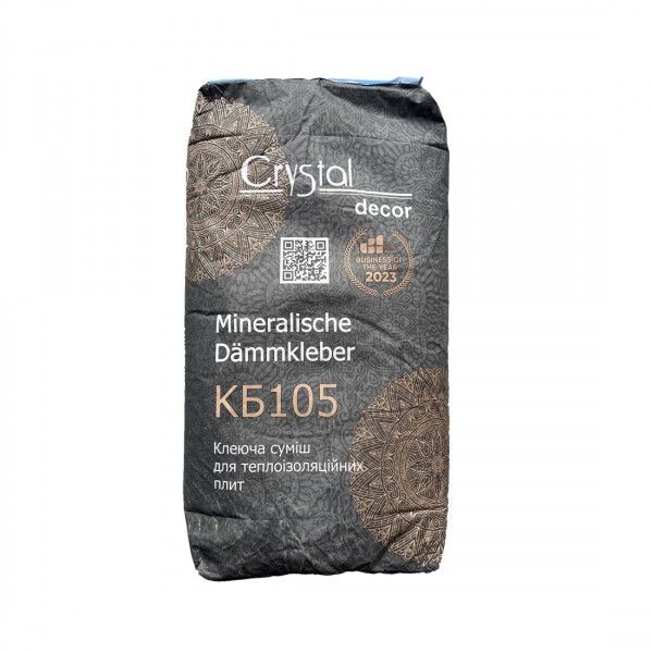 Клеюча суміш для теплоізоляційних плит Crystal decor Mineralische Dämmkleber КБ105 (25 кг)