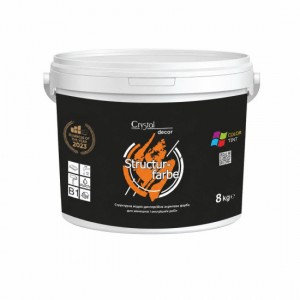 Структурна водно-дисперсійна акрилова фарба Crystal Decor Structur-farbe 8 кг
