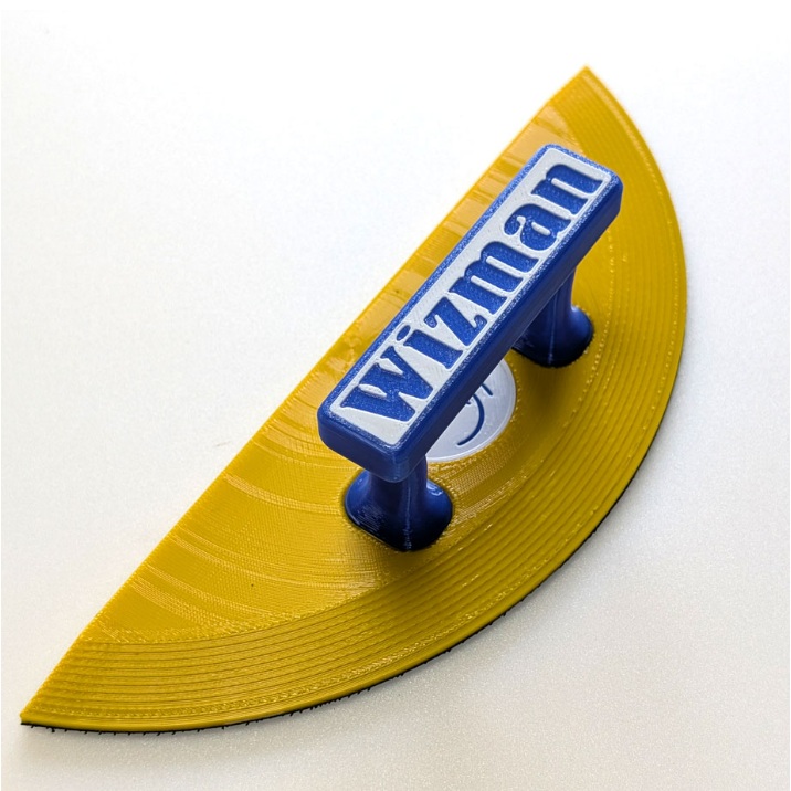 Шліфувальна терка WIZMAN з липучкою (тип півмісяць), 205 мм*70 мм