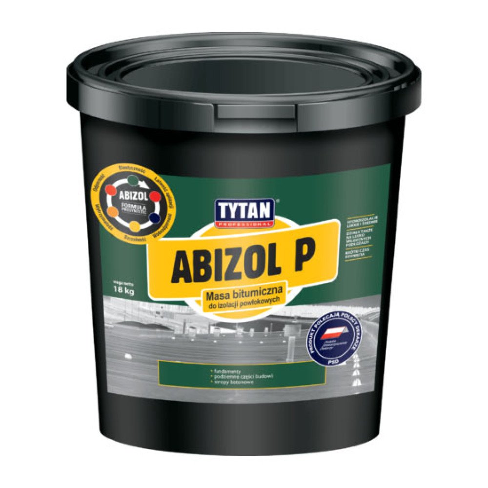Бітумно-каучукова мастика ABIZOL P для безшовної гідроізоляції 18 кг