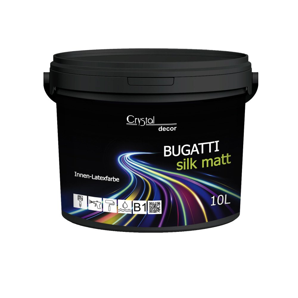 Шовковисто-матова латексна фарба Crystal Decor BUGATTI Silk Matt 10л (В1)