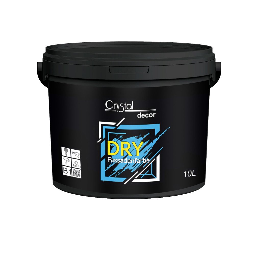 Силіконова фасадна фарба Crystal Decor DRY Fassadenfarbe 10 л (В1)