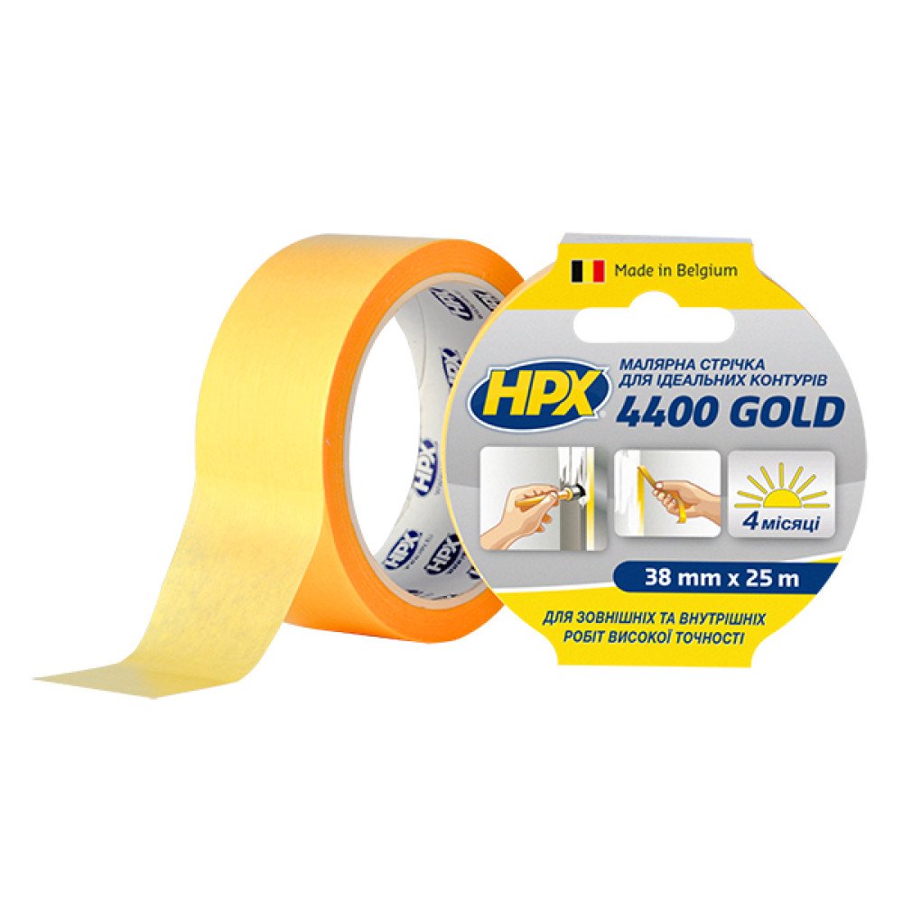 Малярна стрічка (скотч) HPX 4400 GOLD 25мм х 25м