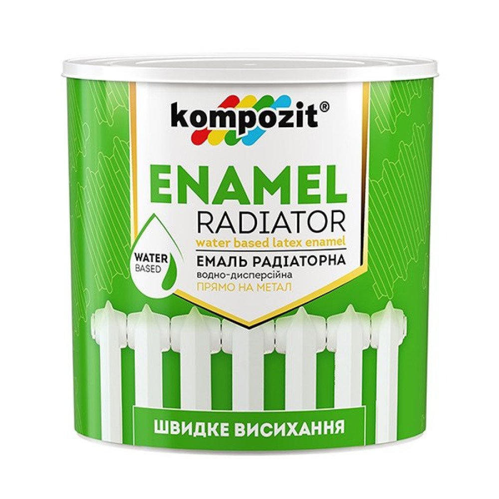 Емаль акрилова РАДІАТОРНА Kompozit 0.75 л білий