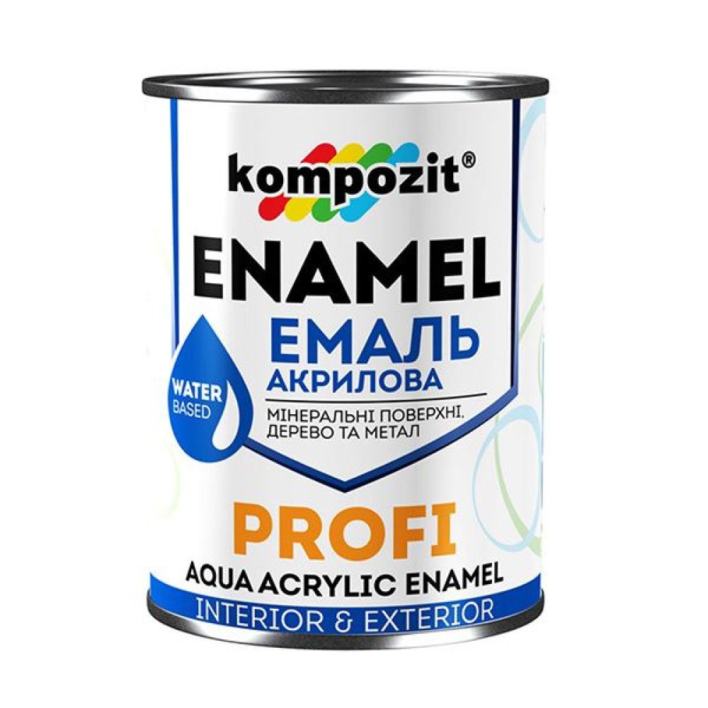 Емаль акрилова PROFI Kompozit 0.7 л білий глянц