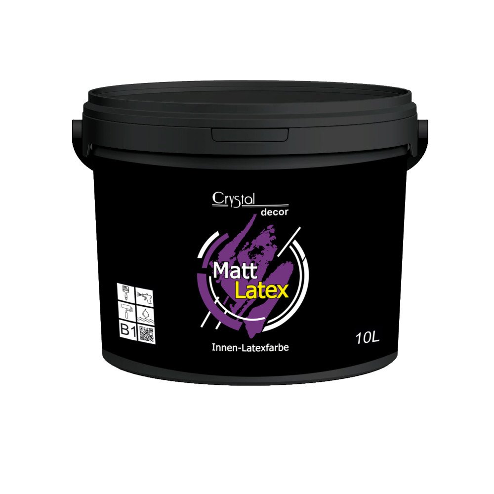 Глибокоматова латексна фарба Crystal Decor Matt Latex 10 л (В1)