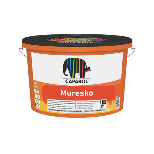 Високоякісна фасадна мінеральна фарба Caparol Muresko 10 л (В1)