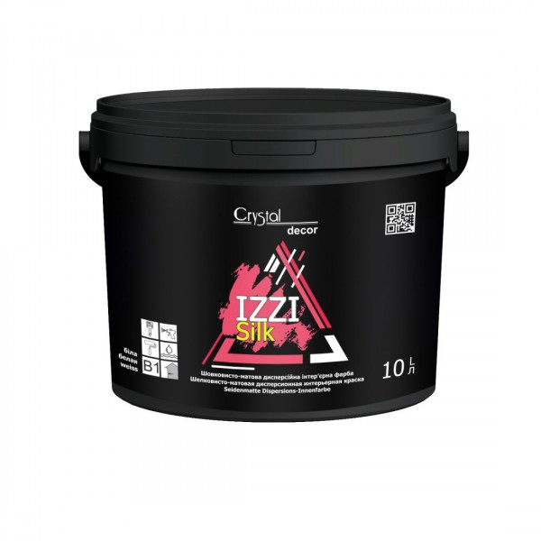 Шовковисто-матова дисперсійна фарба Crystal Decor IZZI Silk 10л (В1)