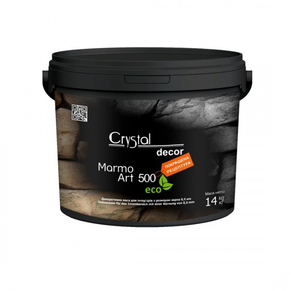 Декоративна мінеральна шпаклювальна маса Crystal Decor MarmoArt 500 ECO 14 кг